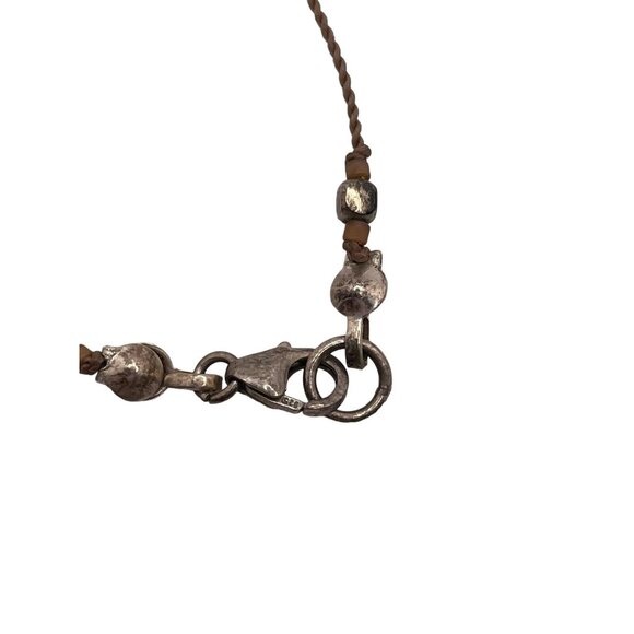 Necklace Women Soapstone Carved Leaf Fall Autum Silver 925 Clasp 17” - Picture 5 of 5